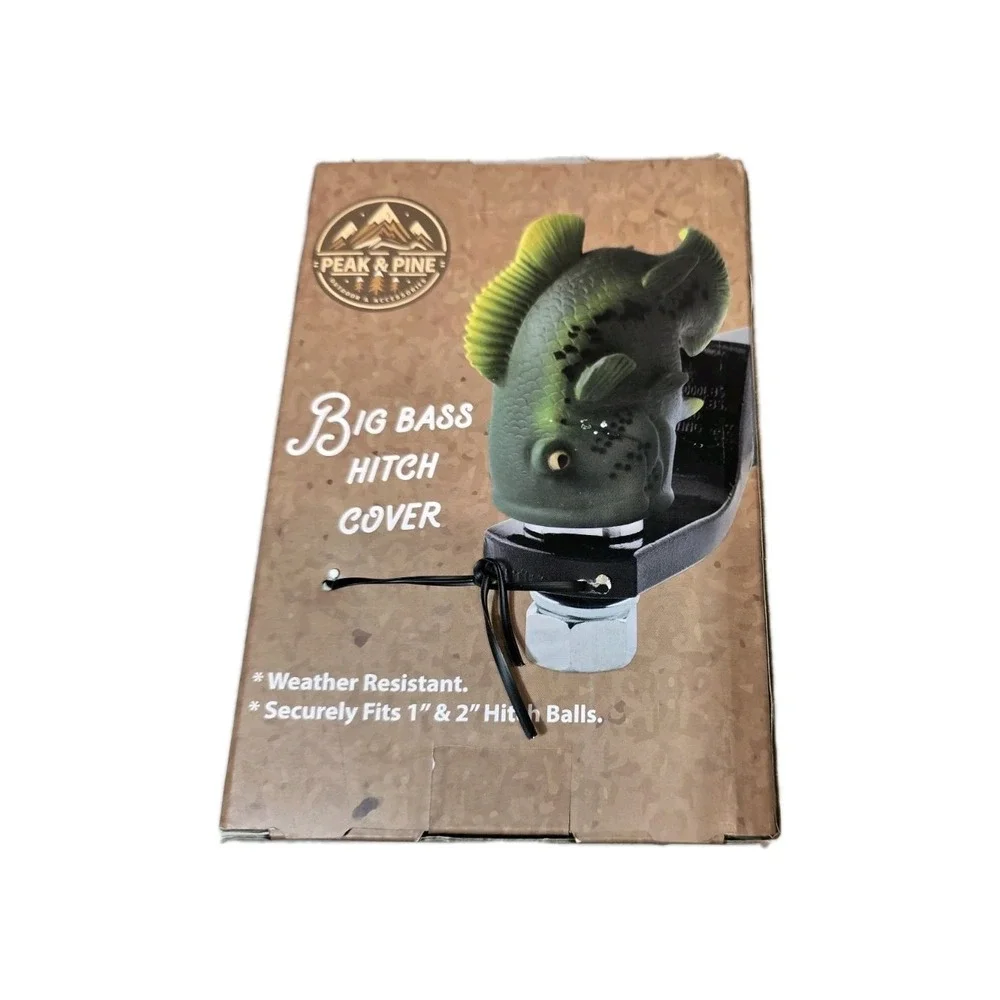 Largemouth Bass Fish RV Truck SUV Boat Trailer Ball Hitch Buds Cover Fishing